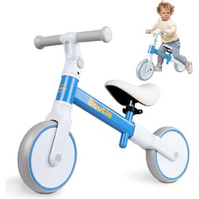 Balance Bike for 2 Year Old, Adjustable Seat & Handlebar, Age18 Months to 5 Years Old, No-Pedal Training Bike Toddler Push Bicycle First Gifts-Blue