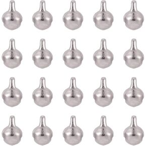 Pandahall 100pcs Stainless Steel Jingle Bells 9x5.5x6mm Tiny Bell Dangle Charms Beads for Bracelet Necklace Jewelry Making, Hole: 1.8mm