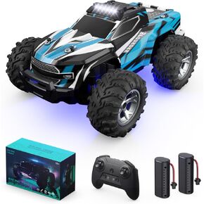Rc Cars-All Terrain Remote Control Car,2.4Ghz Off-Road Monster Truck,25Km/h Remote Control Truck with LED Bodylight and Toys for Boys for Kids,Racing Cars for Boys Age 4-7 8-12