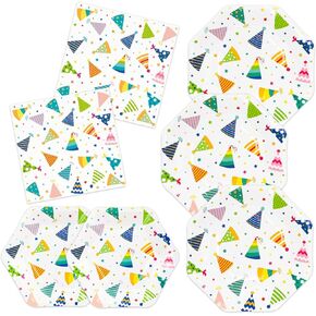 DYLIVeS Hats off Birthday Plates and Napkins Bulk Set, 150 Pcs Dinner Plates Dessert Plates Napkins Disposable Tableware Birthday Party Decorations Happy Birthday Party Supplies for Kids