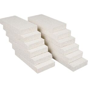 12 Pieces Insulating Fire Brick for Ovens, Kilns, Blacksmith, Fireplaces, Forges 9" x 4.5" x 1.25" 2300F Rated Insulating Fire Bricks