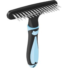 Carpet Restoration, Carpet Rake, Carpet Groomer Rake, Shag Rug Rake, Hair Cleaner Suitable for Rug and Carpet Undercoat Rake Comb, Slicone Handle Deshedding Brush for Dogs (Green)