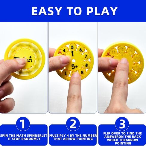 MEIEST Math Fidget Spinners، أدوات حقائق الرياضيات التعليمية المضحكة، لعبة ألعاب تعلم وتعليم الرياضيات، هدية إبداعية (18 قطعة) in Kuwait