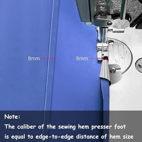 Universal Sewing Rolled Hemmer Foot Set, 7Pcs Wide Rolled Hem Pressure Foot, 3mm-10mm Wide Narrow Rolled Hem Sewing Machine Presser Foot Kit, Seam Guide for Sewing Machine, Home Industrial Sewing Mach in Saudi Arabia