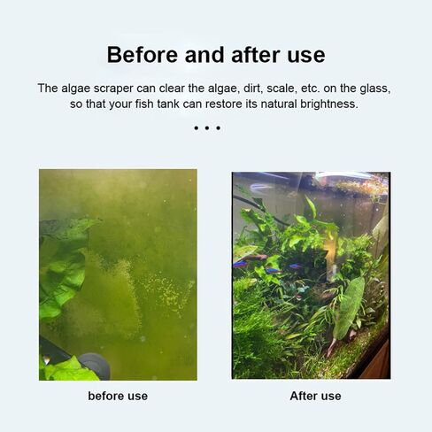 Algae Scraper for Glass Aquarium,Fish Tank Scraper with 10 Replaceable Blades. (Colorful-25.6 Inch) in Saudi Arabia