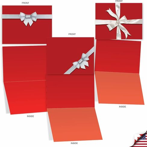 The Best Card Company - 10 Blank Christmas Note Cards with Envelopes (4 x 5.12 Inch) - Fun Assorted Holiday Notecard Set - Retro Tannenbaum M6648XSB in Kuwait
