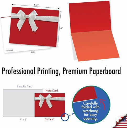 The Best Card Company - 10 Blank Christmas Note Cards with Envelopes (4 x 5.12 Inch) - Fun Assorted Holiday Notecard Set - Retro Tannenbaum M6648XSB in Kuwait