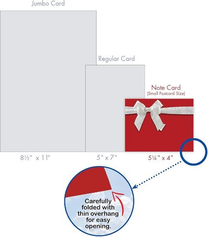 The Best Card Company - 10 Blank Christmas Note Cards with Envelopes (4 x 5.12 Inch) - Fun Assorted Holiday Notecard Set - Retro Tannenbaum M6648XSB in Kuwait
