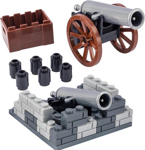 Weapons Pack Military Medieval Warfare Cannon Toy Soldiers Figures Toy Set Minifigure Compatible with Major Brands, 3 Years Old and up in Saudi Arabia