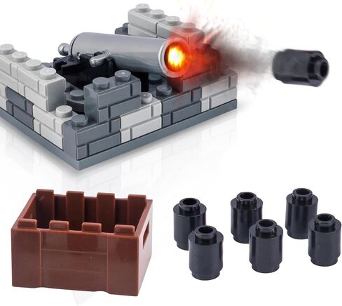 Weapons Pack Military Medieval Warfare Cannon Toy Soldiers Figures Toy Set Minifigure Compatible with Major Brands, 3 Years Old and up in Saudi Arabia