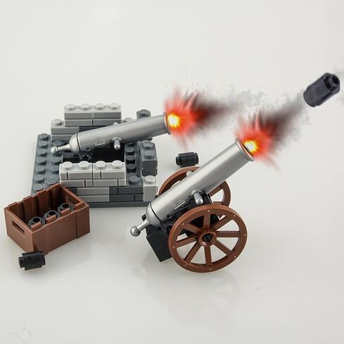 Weapons Pack Military Medieval Warfare Cannon Toy Soldiers Figures Toy Set Minifigure Compatible with Major Brands, 3 Years Old and up in Saudi Arabia