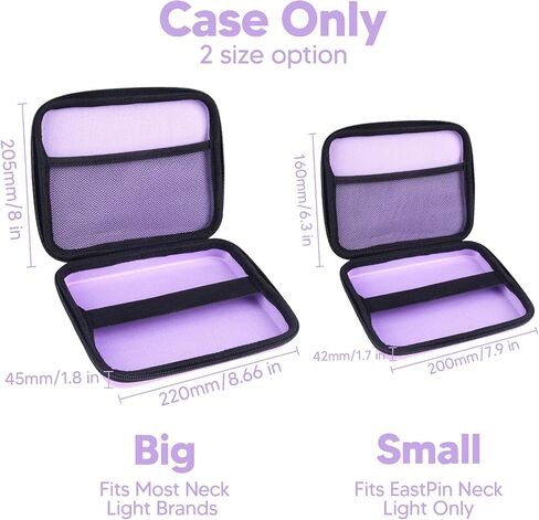 Storage Case for EastPin Neck Light (Case Only), Zipper Carring Box with Organizer Pouch for Cable, Glasses, Reading Accessories Book Page Holder Bookmarks and Craft Knitting Crochet Sewing Supplies in Saudi Arabia