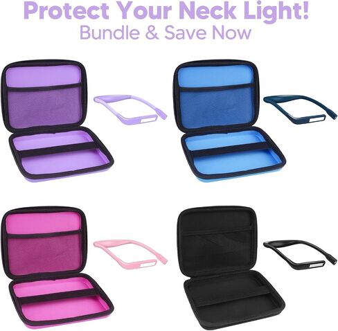 Storage Case for EastPin Neck Light (Case Only), Zipper Carring Box with Organizer Pouch for Cable, Glasses, Reading Accessories Book Page Holder Bookmarks and Craft Knitting Crochet Sewing Supplies in Saudi Arabia