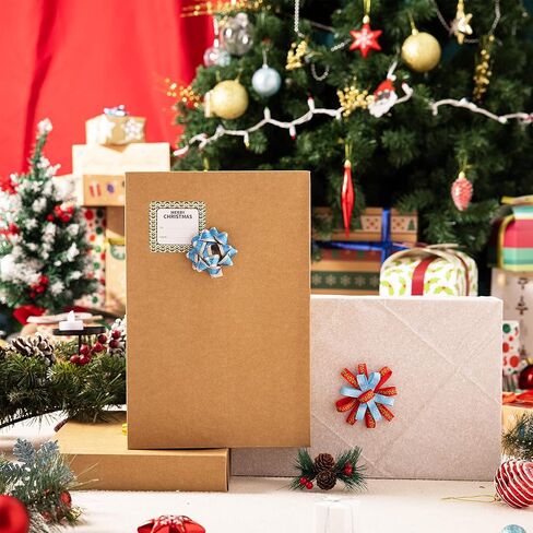 JOYIN 12PCS Christmas Shirt Gift Boxes with Lids for Presents, 14.25" x 9.5" x 1.8" Brown Kraft Clothes Gifts Wrap Boxes with Tissue Paper for Sweater, Robe, Xmas, Holidays, Father's Day, Birthdays in Saudi Arabia