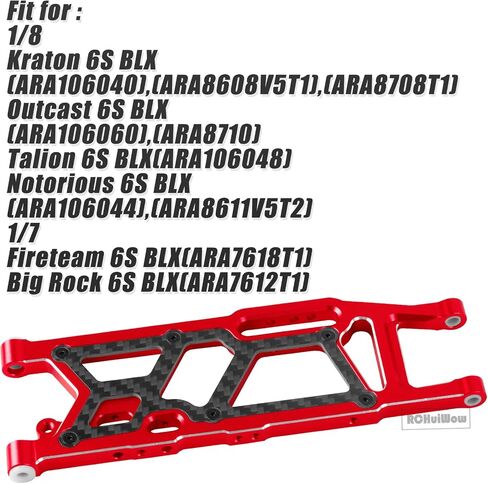 RC Rear Suspension Arms Upgrades Part for 1/8 Kraton (V4&V5)/Outcast/Notorious/Talion 6S BLX,1/7 Fireteam/Big Rock 6S BLX,Alloy Aluminium Rear Suspension Arms A Arms,2pcs,Navy Blue in Saudi Arabia