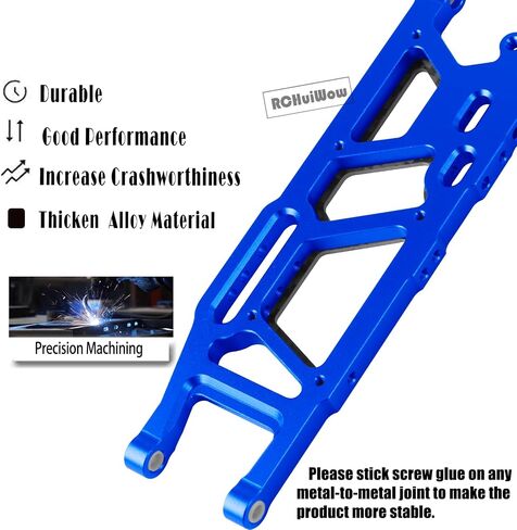 RC Rear Suspension Arms Upgrades Part for 1/8 Kraton (V4&V5)/Outcast/Notorious/Talion 6S BLX,1/7 Fireteam/Big Rock 6S BLX,Alloy Aluminium Rear Suspension Arms A Arms,2pcs,Navy Blue in Saudi Arabia