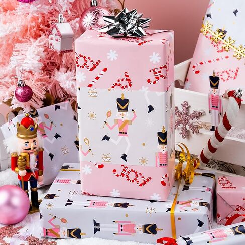 Yarcony Christmas Wrapping Paper Roll - 17Inch x 33Feet - Modern Green Christmas Tree Wrapping Paper with Minimalist Design, Metalic Foil Gift Wrap Paper for Chiristmas, Party, Birthday, Holiday in Kuwait