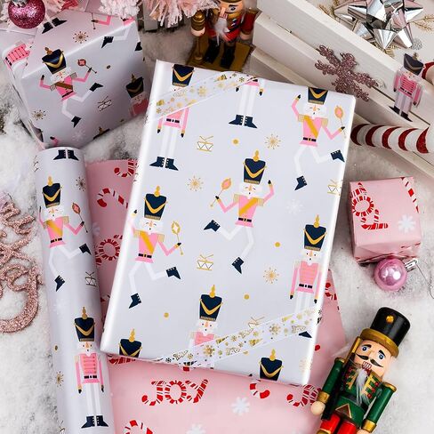 Yarcony Christmas Wrapping Paper Roll - 17Inch x 33Feet - Modern Green Christmas Tree Wrapping Paper with Minimalist Design, Metalic Foil Gift Wrap Paper for Chiristmas, Party, Birthday, Holiday in Kuwait