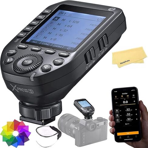 GODOX XProII-N TTL Wireless Flash Trigger for Nikon Cameras,2.4G 1/8000s HSS,Built-in Bluetooth for Smartphone APP Control,TTL Convert-Manual TCM Function,Quick Release Lock Hotshoe,Large LCD Screen in Saudi Arabia