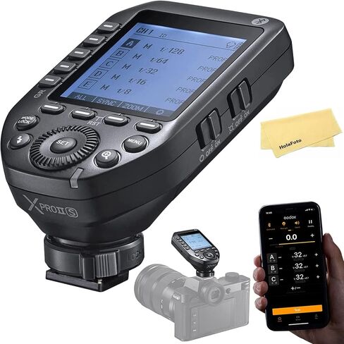 GODOX XProII-N TTL Wireless Flash Trigger for Nikon Cameras,2.4G 1/8000s HSS,Built-in Bluetooth for Smartphone APP Control,TTL Convert-Manual TCM Function,Quick Release Lock Hotshoe,Large LCD Screen in Saudi Arabia