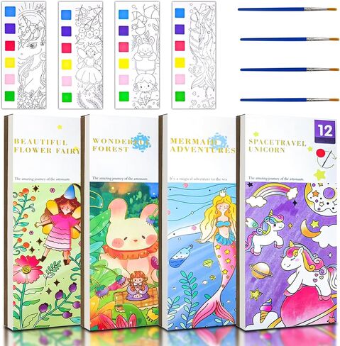 4 عبوات من كتب الطلاء مع الماء، كتب تلوين الألوان المائية للأطفال من هاينوس، كتب تلوين مائية الفنون والحرف اليدوية-03 in Kuwait