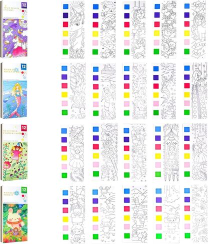 4 عبوات من كتب الطلاء مع الماء، كتب تلوين الألوان المائية للأطفال من هاينوس، كتب تلوين مائية الفنون والحرف اليدوية-03 in Kuwait