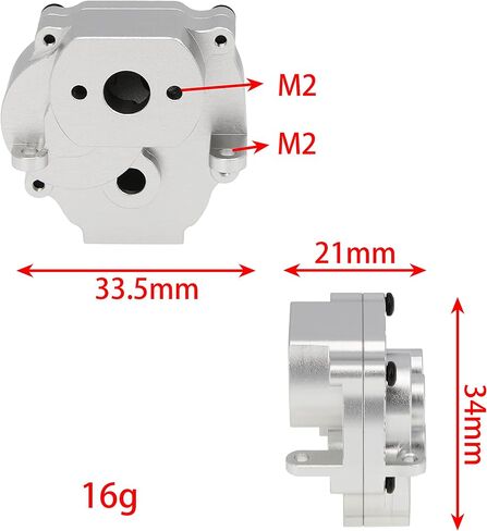 MEUS RACING TRX4M Transmission Case Gearbox Housing for Traxxas TRX4M Defender/Bronco/K10/F150 1/18 RC Crawler Upgrades Parts, Silver in Saudi Arabia