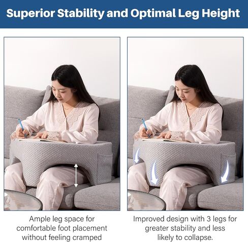 Reading Pillows for Sitting in Bed Adult, Soft Laptop Lap Desk, Cushy Desk, Extra Large Gaming Pillow with Pocket, Arm Rest Pillow for Couch Sofa Floor, Memory Foam Bed Rest Lap Pillow for Working (A) in Saudi Arabia