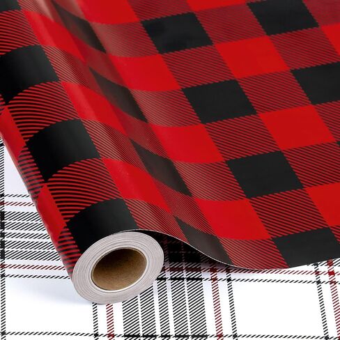 MAYPLUSS Green Kraft Christmas Wrapping Paper - 17Inch X 33Feet - Recyclable Festival Holiday Winter Woodland Matte Green Christmas Tree Kraft Gift Wrap Paper for Christmas, Party Decor, Celebration in Kuwait