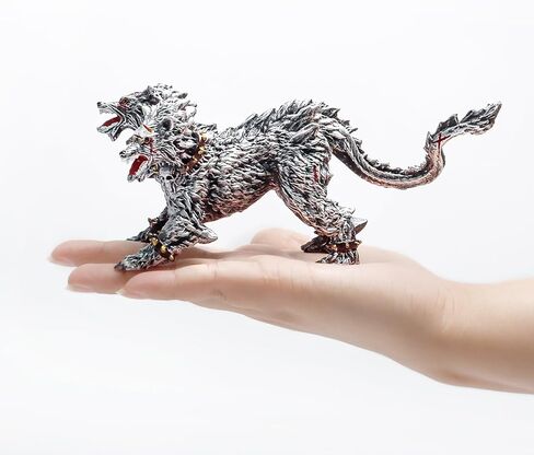 تمثال سيربيروس واقعي من Bbiamsleep مقاس 15.24 سم، تمثال هيلهاوند فضي من البلاستيك، تمثال سيربيروس وحش أسطوري، هدية لحفلات الهالوين وأعياد الميلاد، ديكور المنزل in Kuwait