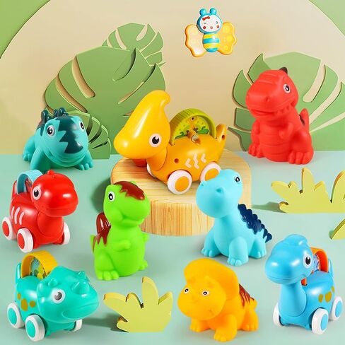 ALASOU 9 PCS Dinosaur Fantastic Creatures Toys with Playmat/Storage Bag|Baby Toys for 1 2 Year Old Boy|1st Birthday Gifts Easter Basket Stuffers for Toddler|1 Year Old Boy Gift for Infant 12 18 Months in Kuwait