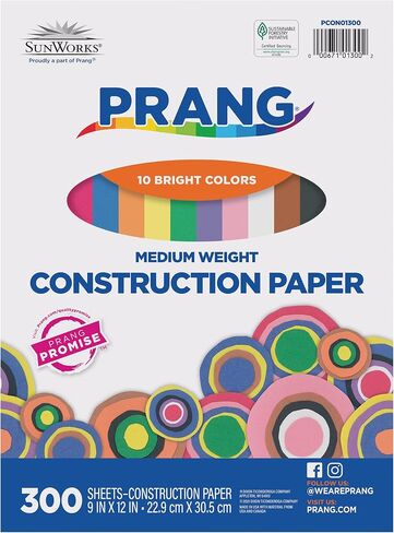 Prang (Formerly SunWorks) Construction Paper, 10 Assorted Colors, 9" x 12", 200 Sheets in Saudi Arabia