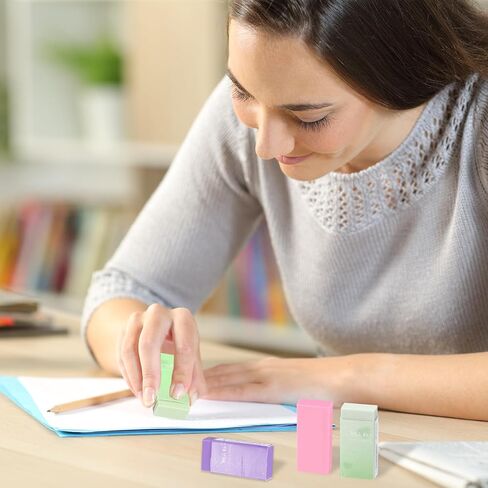 PATIKIL Pencil Erasers, 24 Pcs Rubber Colorful Gradient Art Eraser Cute Erasers Rectangular Eraser for Office Use Drawing Study Supplies Art, Pink in Saudi Arabia