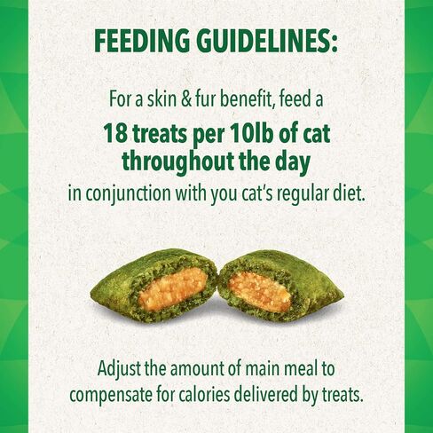 FELINE GREENIES SMARTBITES Skin & Fur Health Crunchy and Soft Textured Adult Natural Cat Treats, Chicken Flavor, 16 oz. Tub in Kuwait