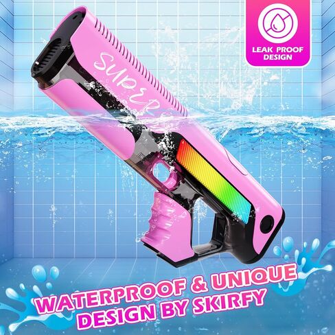 Electric Water Guns for Adults&Kids Age8-12,Toy for Kids 32FT Strong Squirt Gun,Automatic Water Absorption,Battery Powered Auto Reload Gun,Summer Beach Pool Backyard Party Outdoor Toys in Saudi Arabia