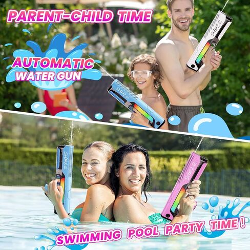 Electric Water Guns for Adults&Kids Age8-12,Toy for Kids 32FT Strong Squirt Gun,Automatic Water Absorption,Battery Powered Auto Reload Gun,Summer Beach Pool Backyard Party Outdoor Toys in Saudi Arabia