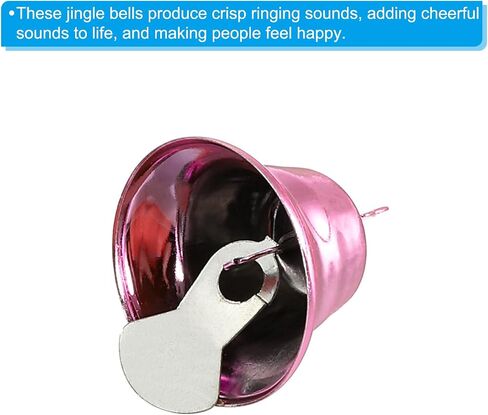 PATIKIL Mini Craft Bells, 50 Pcs Jingle Bells 0.6" Metal Hanging Bells with 0.7" Spring Hooks for DIY Party Wedding Home Decoration Christmas, Silver in Saudi Arabia