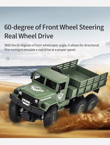 OBEST Military Truck 2.4Ghz Off-Road Remote Control Car RC 4WD Truck for ATVs, Children's Day Ideal Gift for Boys (Green) in Saudi Arabia