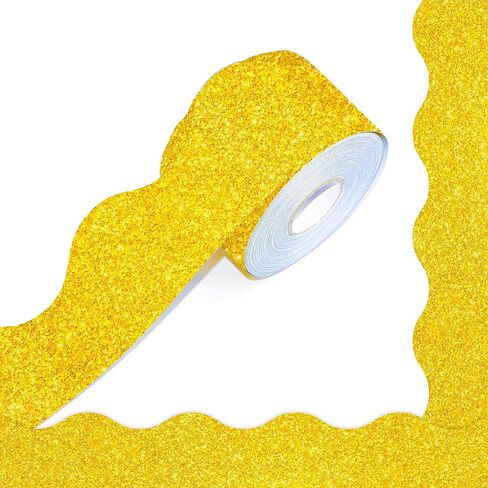 60 Feet Bulletin Board Borders, Scalloped Confetti Rolled Border Trim Decorate Bulletin Boards, Walls, Desks, Windows, Doors for School, Classroom & Offices in Kuwait
