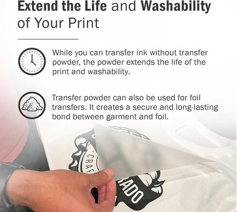 Ecotex® Plastisol Transfer Powder Screen Printing (1LB) - Bonding Powder to Heat Transfer Ink, Extends Screen Print Life, Heat Press Plastisol Transfer Powder - Iron On Transfer Powder for Fabric in Kuwait