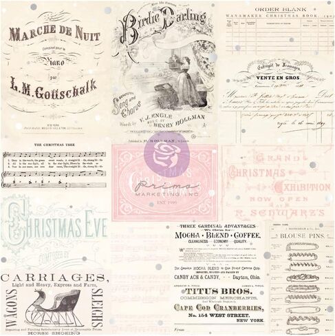 ورق Vellum Collection من مجموعة Christmas Sparkle - ورقة واحدة، مقاس 30.48 سم × 30.48 سم مع تفاصيل من الرقائق المعدنية in Saudi Arabia