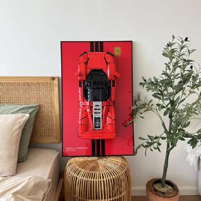 iLuane Display Wallboard for Lego Technic Ferrari Daytona SP3 42143، مقتنيات للبالغين Lego Car Wall Mount لمجموعة البناء، رائعة لمحبي Lego (لوحة الحائط للعرض فقط)