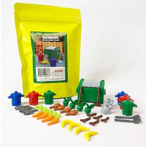 Brick Loot - مجموعة ملحقات Ultimate Minifig Custom Garbage للأطفال، بما في ذلك القطع المتوافقة مع شخصيات Lego الصغيرة ومعظم العلامات التجارية الكبرى للطوب