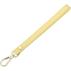 uxcell Leather Wristlet Strap, 20cm/7.87" Long Keychain Hand Strap, Leather Replacement Wrist Strap for Purse, Clutch, Wallet, Keychain Bag DIY (White Leather, Gold Clasp)