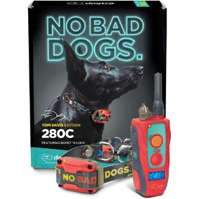 Dogtra E-Collar Tom Davis 280C Boost & Lock, Waterproof, 1/2-Mile Range Dog Training Collar with Remote, Rechargeable, 127 Levels, Vibration, Bungee, No Bad Dogs Trainer for Small, Medium, Large Dogs