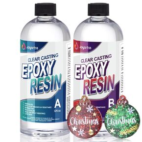 Epoxy Resin Crystal Clear 64OZ, Upgraded Epoxy Resin Kit, No Yellowing No Bubble Epoxy Resin, Resin and Hardener for Casting, Art Craft, Molds, Jewelry, Coaster,Dice,Keychain