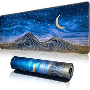 لوحة ماوس ألعاب كبيرة بموجات البحر اليابانية للمكتب، سجادة مكتب بحواف مدرزة، وسادة مكتب مقاومة للماء، قاعدة مطاطية غير قابلة للانزلاق، لوحة مفاتيح كمبيوتر مقاس 31.5 × 11.8 بوصة، لوحة ماوس كبيرة XL in Kuwait