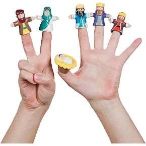 Fun Express - Nativity Finger Puppets (2dz) for Christmas - Toys - Character Toys - Finger Puppets - Christmas - 24 Pieces