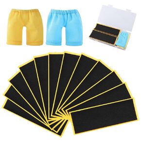 Axlksia 12 Pcs Quality Fingerboard Grip Tape and 2 Pcs Fingerboard Pants, 38 * 110mm Strong Adhesive Foam Griptape Fingerboard (12+2)