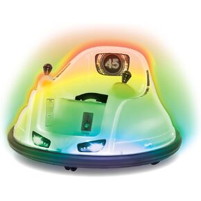 سيارة ممتص الصدمات Flybar FunPark 6V للأطفال الصغار، سيارة ممتصة للصدمات للأطفال، سيارة كهربائية للأطفال الصغار، سيارة ممتصة للصدمات للأطفال، للأعمار من 1.5 إلى 4 سنوات، أضواء LED، تدور 360 درجة، تدعم ما يصل إلى 66 رطلاً (بدون جهاز تحكم عن بعد)